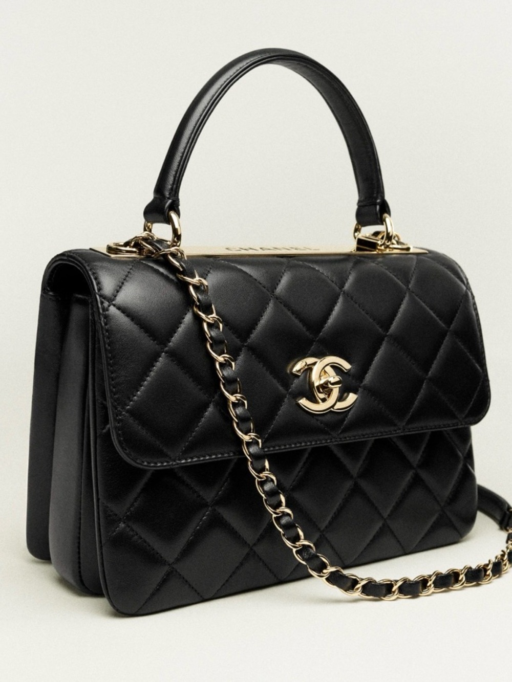 Chanel Trendy Top Handle Lambskin & Gold-Tone Metal